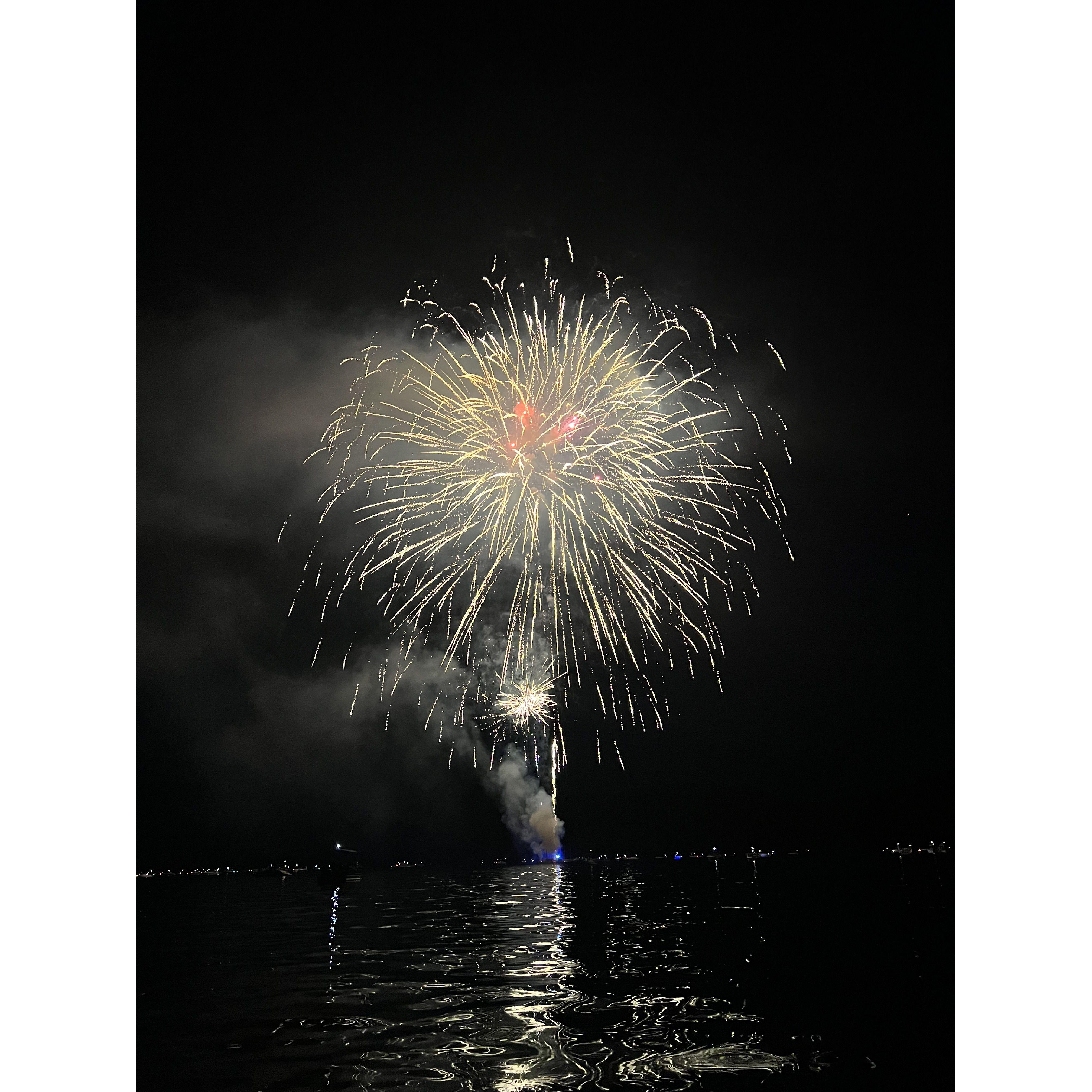fireworks at lake george