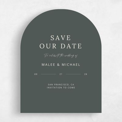 Green Arch Wedding Save the Date - Keanu Classic