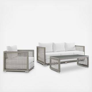 Aura 3-Piece Outdoor Sofa Set