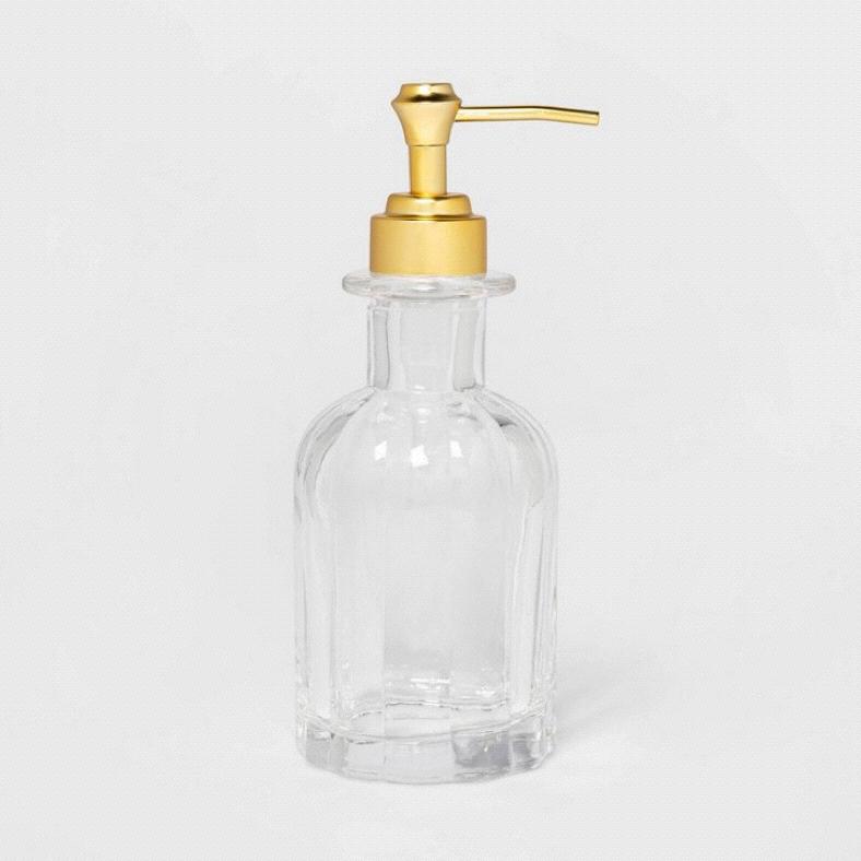 Fluted Glass Solid Soap Pump Clear - Threshold™