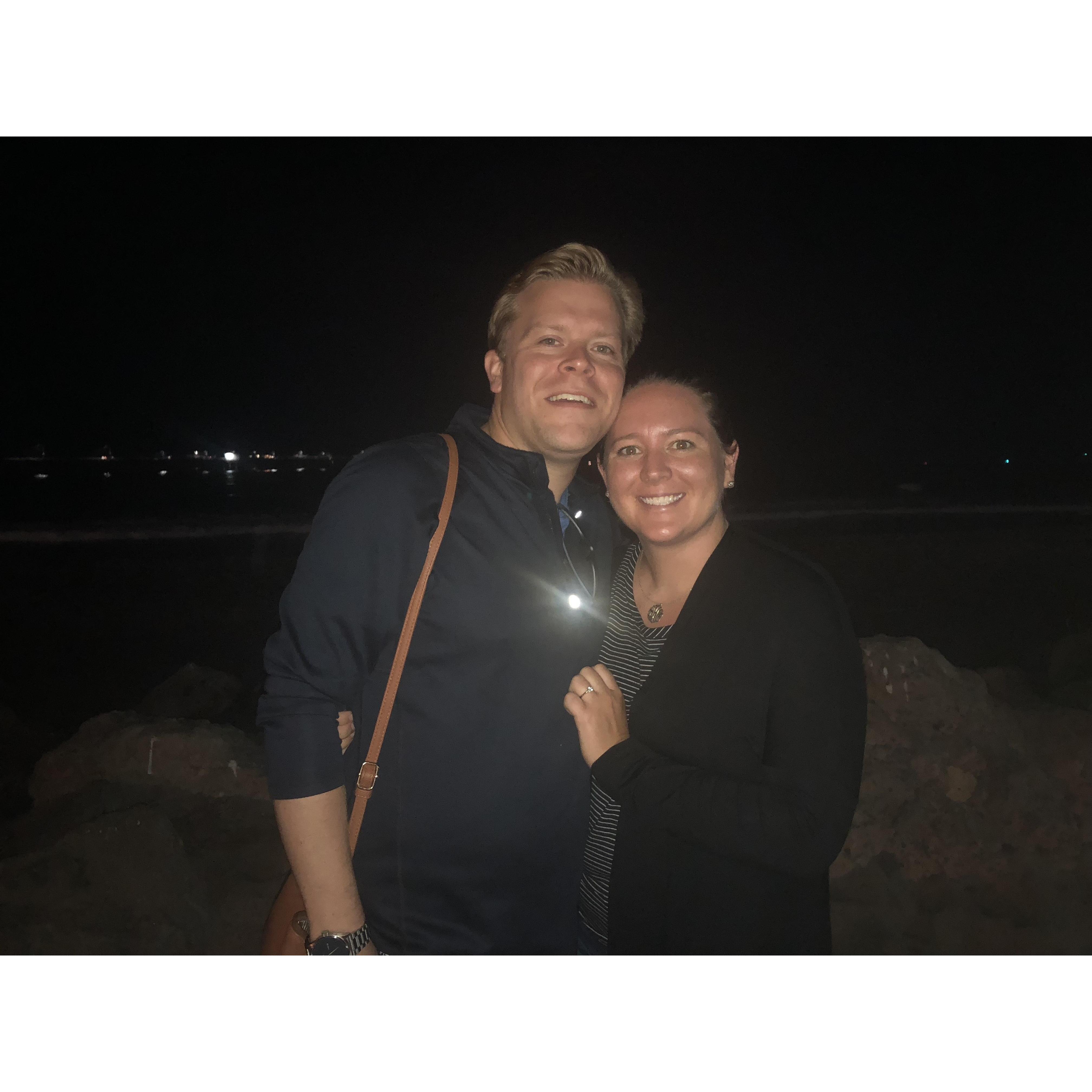 The night we got engaged, San Diego, 2018