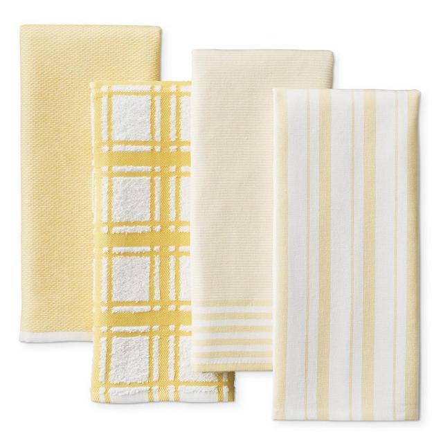 Williams Sonoma Multi-Pack Absorbent Towels, Set of 4, Lemon Yellow