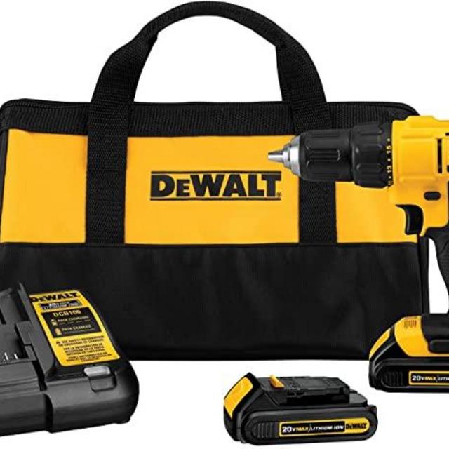 DEWALT 20V Max Cordless Drill / Driver Kit, Compact, 1/2-Inch