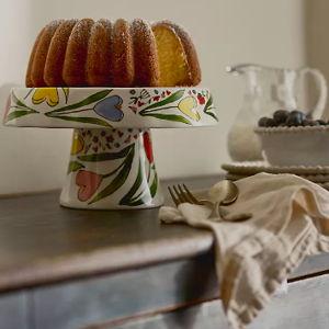 The Mud Fairy Blooming Hearts Stoneware Cake Stand