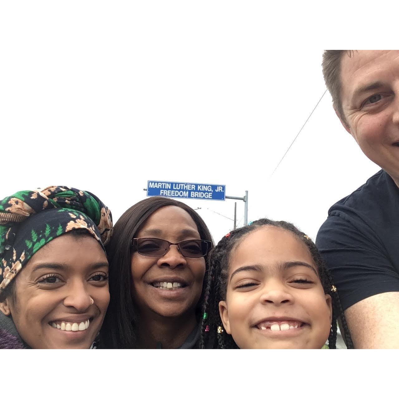 With Layla's Nana (Debra) at the MLK March (Jan. 2019)
