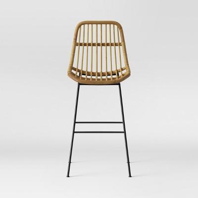 Linnet Rattan with Metal Legs Barstool Light Brown - Opalhouse™