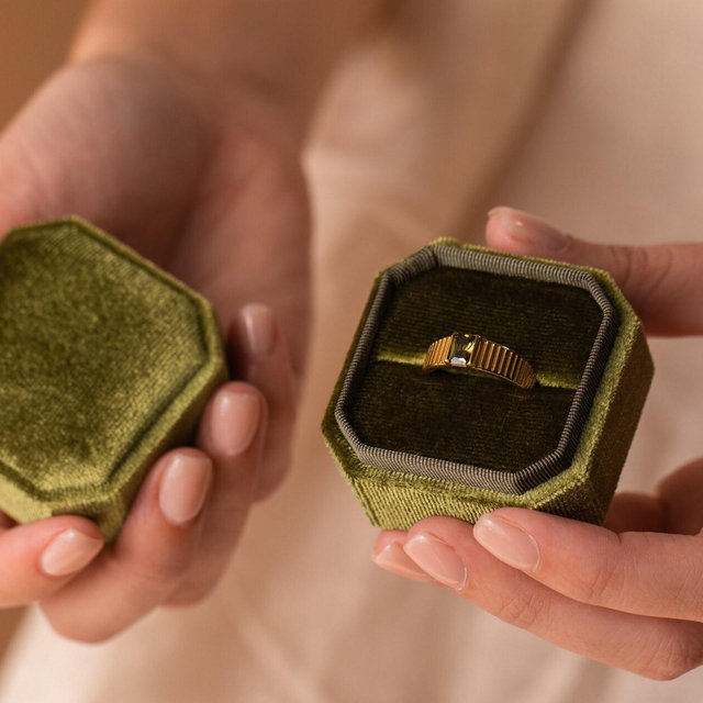 Velvet Ring Box by Caitlyn Minimalist •...