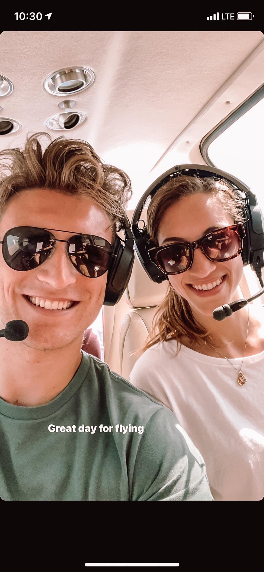 Flying back from Joe & Kat’s wedding in Traverse City, in a tiny plane piloted by Adam Duke’s dad