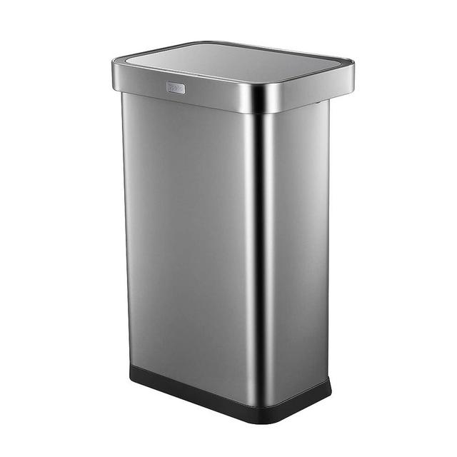 Upella 50L/13 Gallon Touchless Rectangular Sensor Trash can with lid, Big Capacity and Slim Saving Space Design for kithen, Office, Bedroom etc.