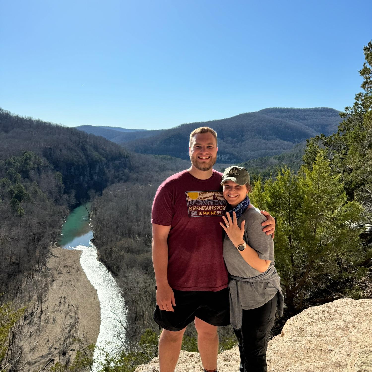 Where we got engaged! Goat Bluff Trail in Arkansas