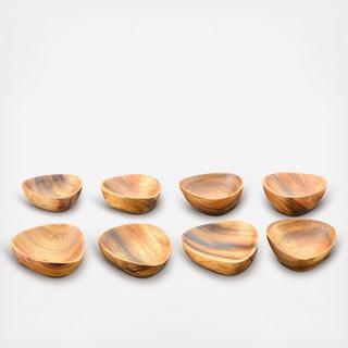 3-Sided Dip/Nut Bowl, Set of 8