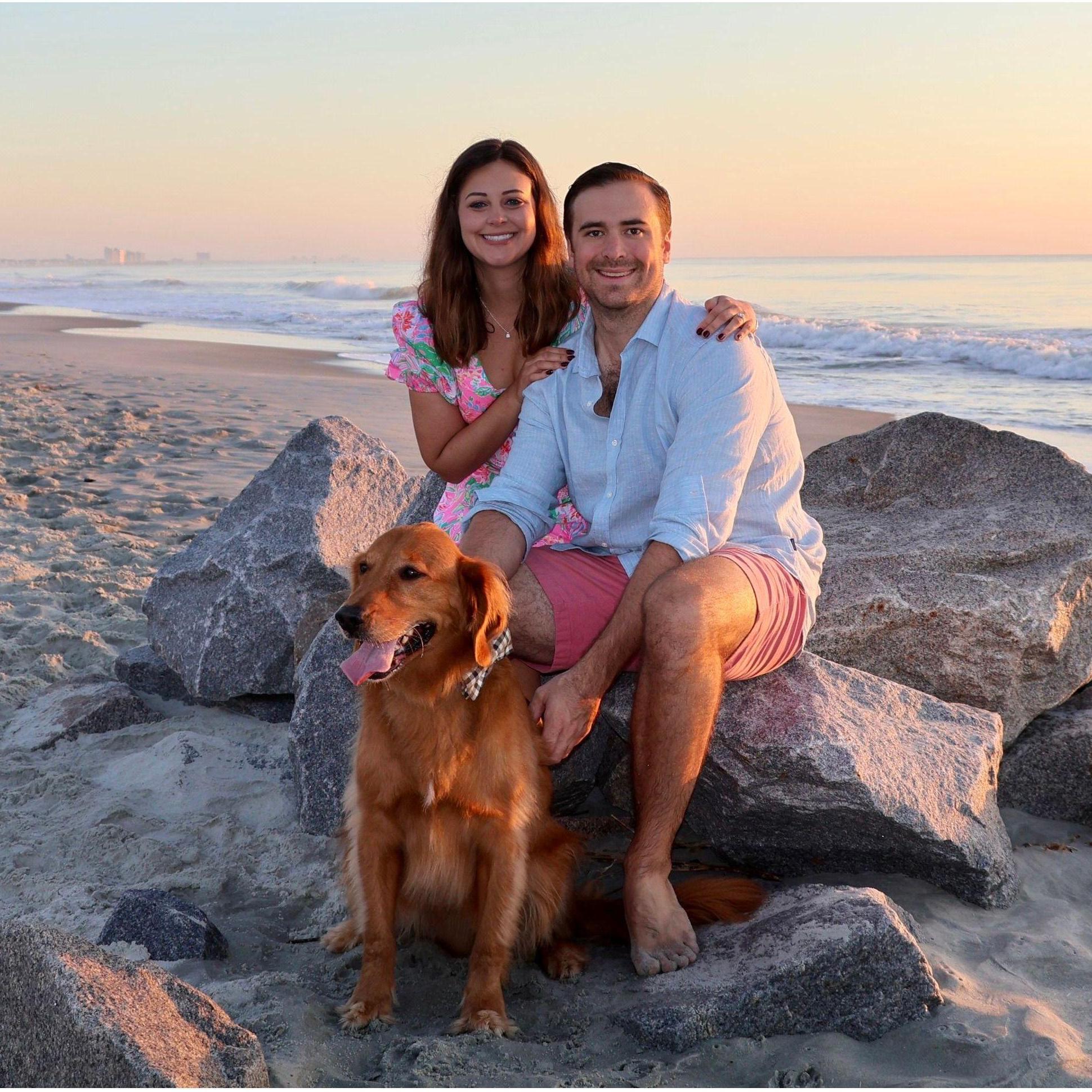 Celebrated the engagement with some beautiful sunrise photos (of course we had to include our baby boy, Buddy)