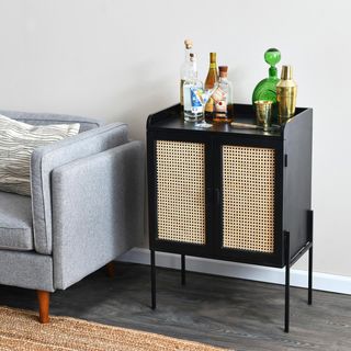 Bar Cabinet with Metal Leg