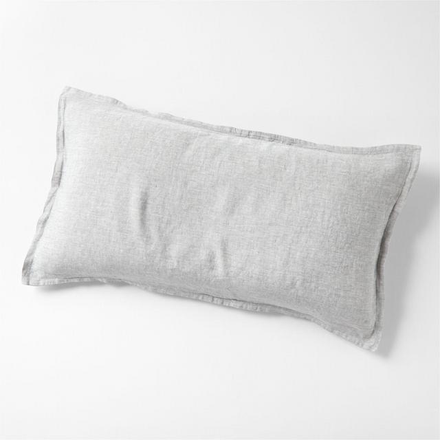 European Flax ®-Certified Linen Chambray Grey King Bed Pillow Sham