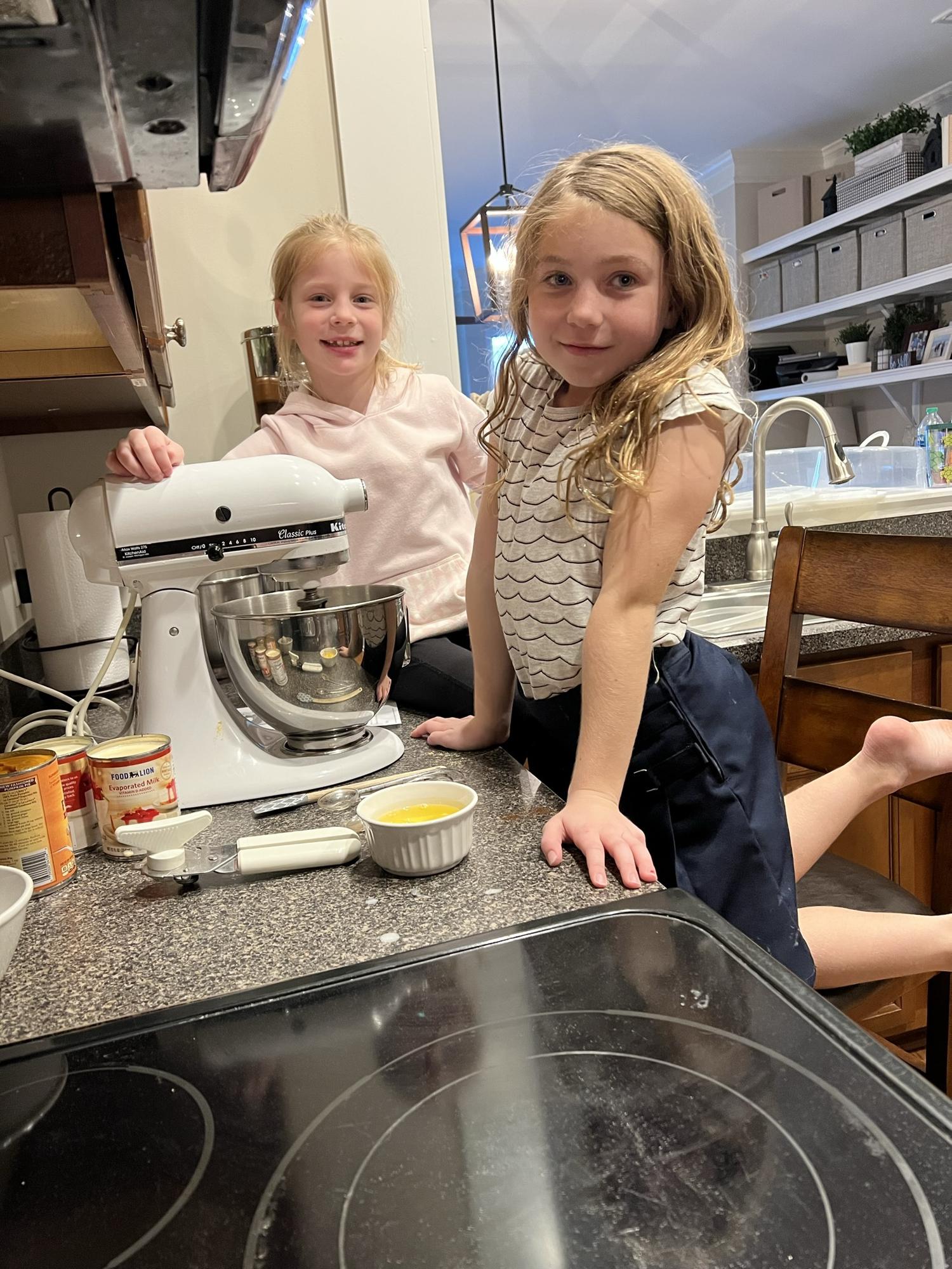 Baking with the big girls on Beacon Street