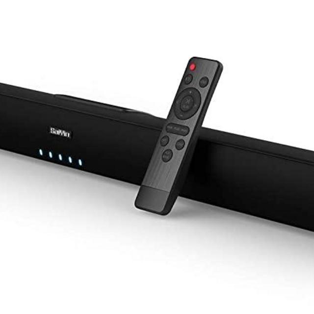 Sound Bars for TV, Saiyin Wired and Wireless Bluetooth 5.0 TV Stereo Speakers Soundbar 32’’ Home Theater Surround Sound System Optical/Coaxial/RCA Connection, Wall Mountable