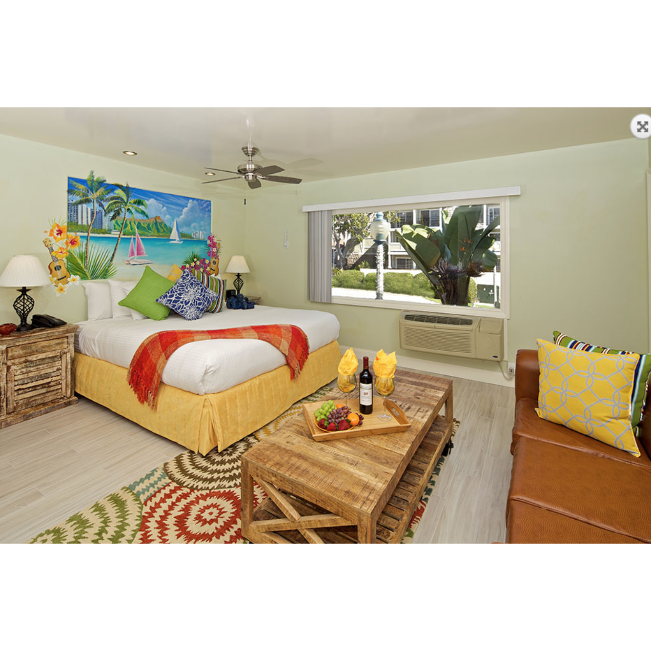 King bed and a pullout couch - another room that would be great for a couple or friends.