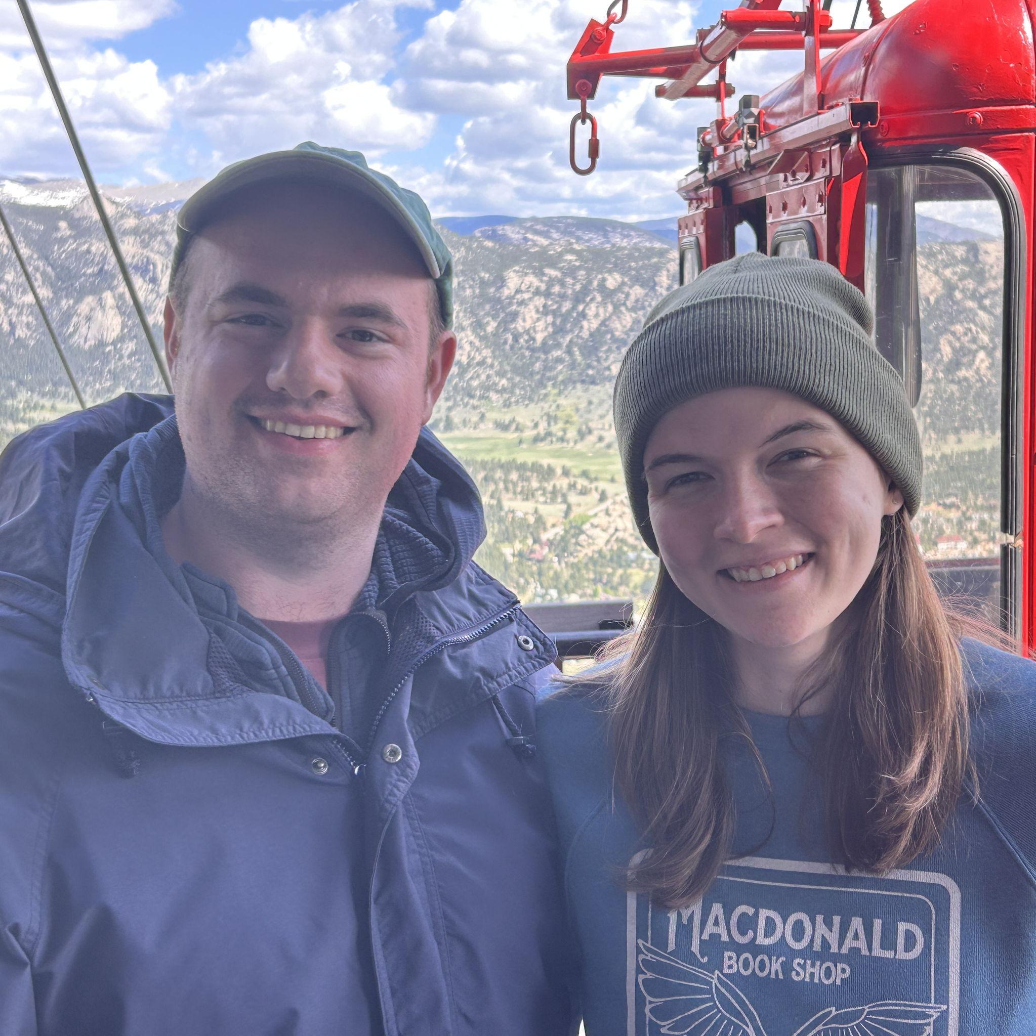 Fun fact: the gondola operator's sister was the owner of the bookshop in Estes Park where Kayla had bought that sweatshirt from the day before.