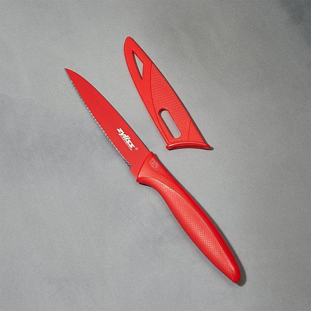 Zyliss ® Serrated Red 4" Paring Knife