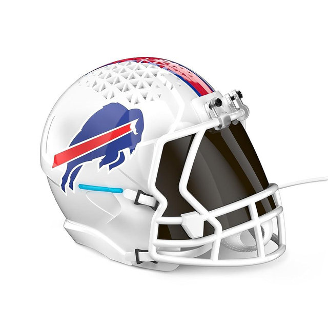 NFL Echo Dot Bundle: Includes Echo Dot | Deep Sea Blue and Limited-Edition NFL Helmet Stand | Buffalo Bills