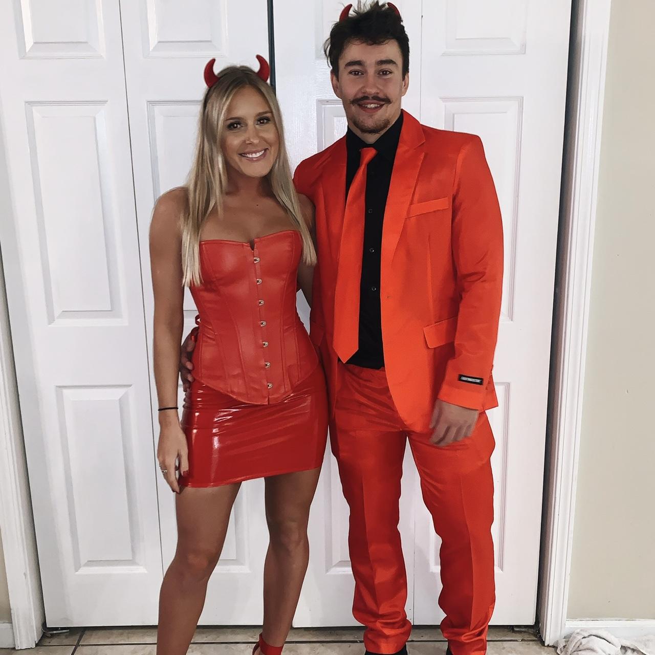 One of the many Halloween couples costumes that Andrew was willingly put into.;)