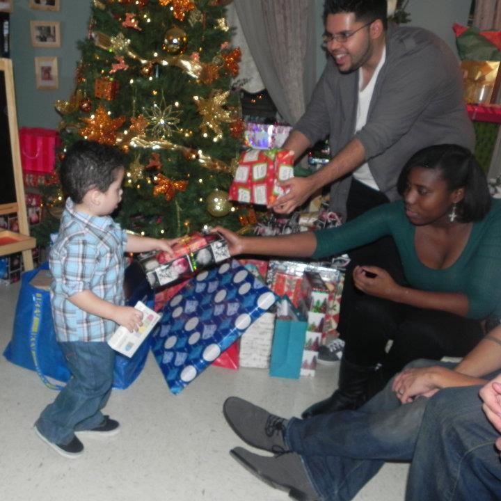 The first Christmas we spent together. We were both nervous about how it would go, but we ended it feeling like family.