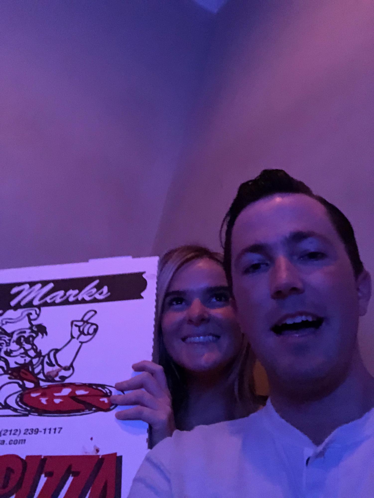 One of our first photos together! Karaoke bar in the city, 2018