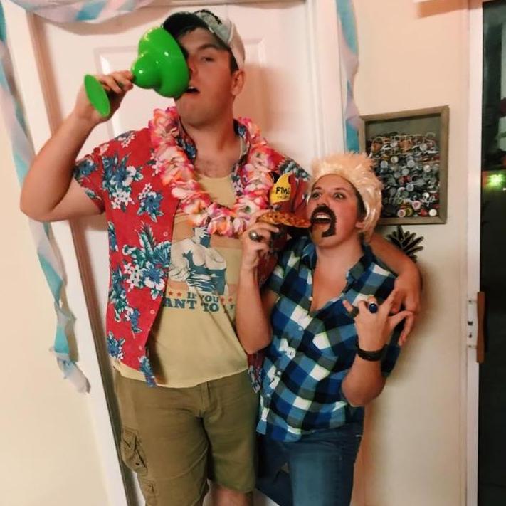 our relationship was built on a foundation of mutual love for guy fieiri.. so it was only fitting that sabrina dressed as him for their first halloween together, right? | 2017