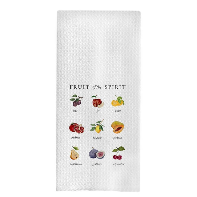 uinwk Scripture Kitchen Towels,Christian Hand Towels Tea Towels for Kitchen,Fruit of The Spirit Towel,Bible Verse Hand Towels for Kitchen,Gifts for Christian Girls Women,16x24 Inch