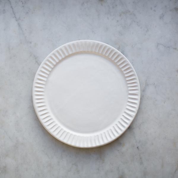 HANDMADE FLUTED DINNER PLATE