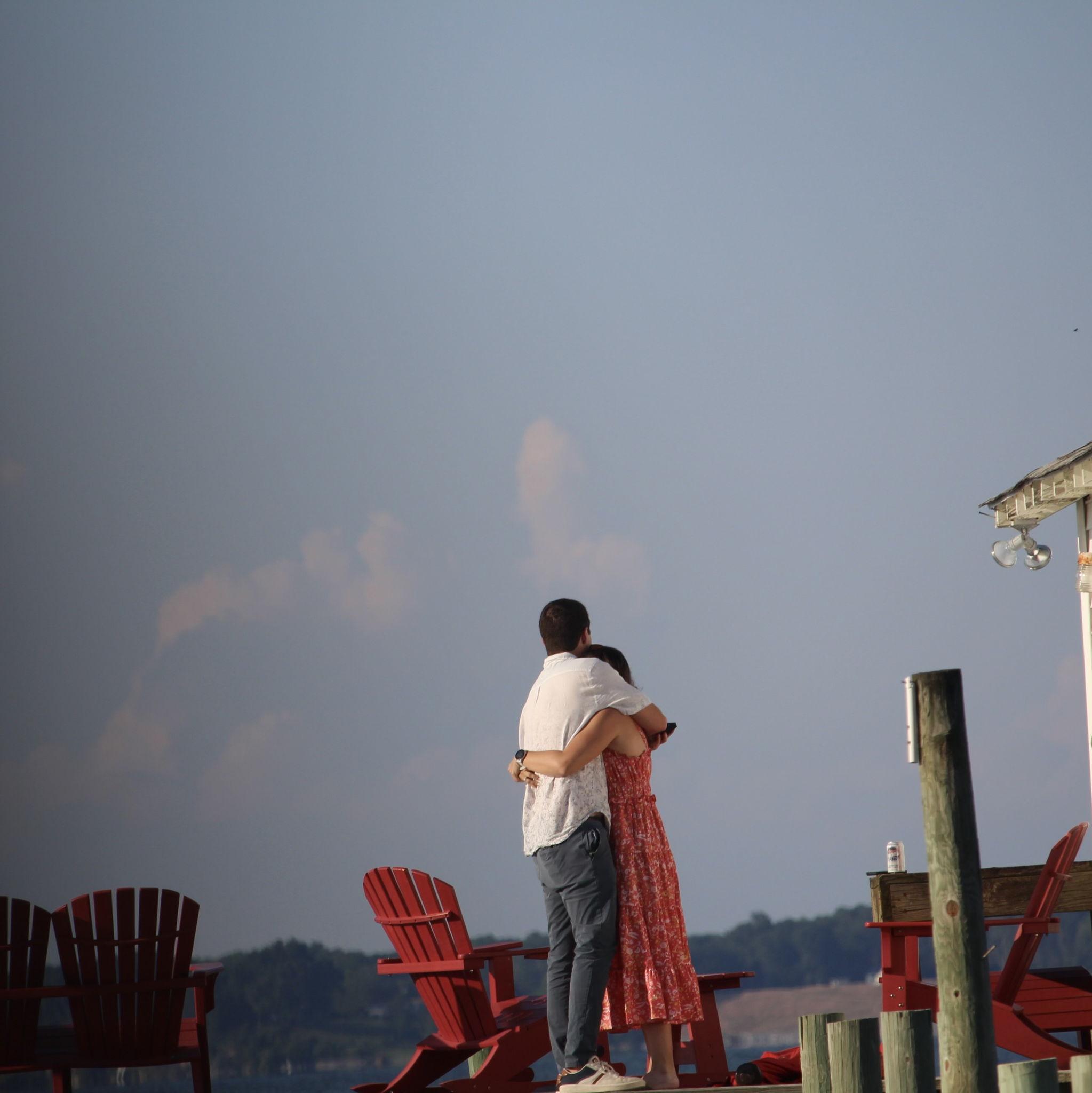 July 11, 2025 - our engagement at Ben's mom's house on the Rappahannock River!!