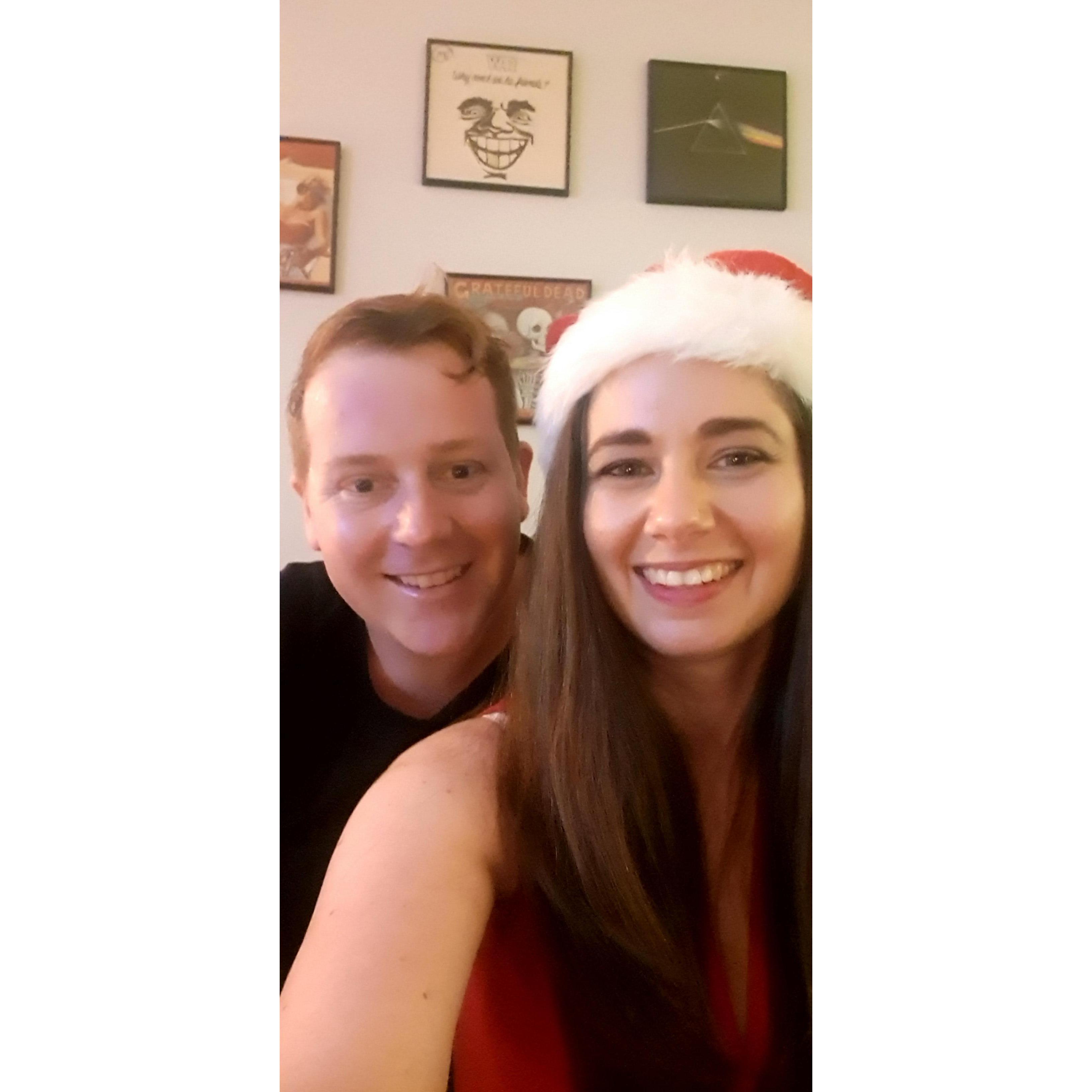 Celebrating our first "Chrismukkah" together :)