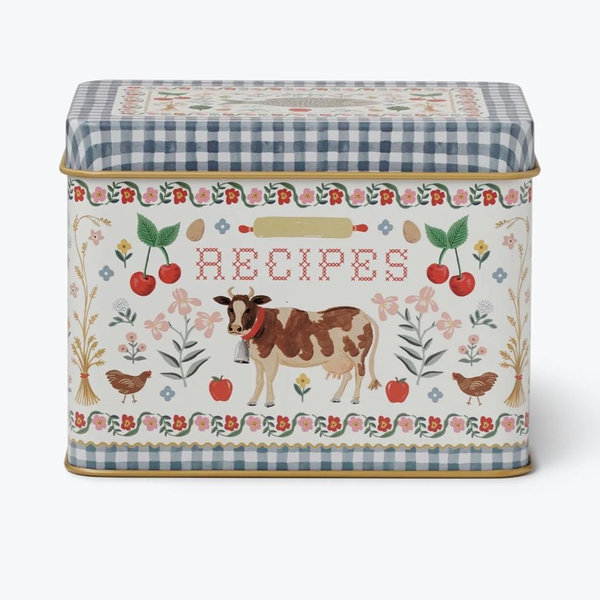 Recipe Tin - “Home Sweet Home” Cow Tin