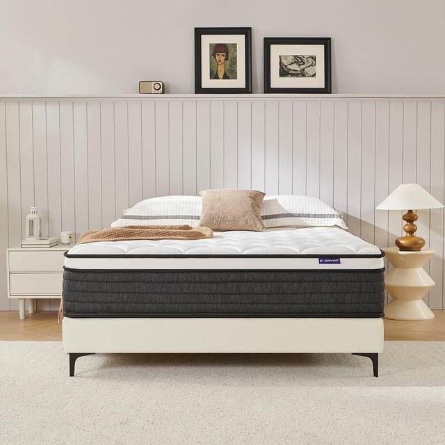 NapNest Full Size Mattress 10 Inch, Hybrid Mattresses Full in a Box, Medium Firm Feel Memory Foam and Individual Pocket Springs Fiberglass Free Bed Matress Breathable, CertiPUR-US