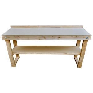 72 in. Fold-Out Wood Workbench