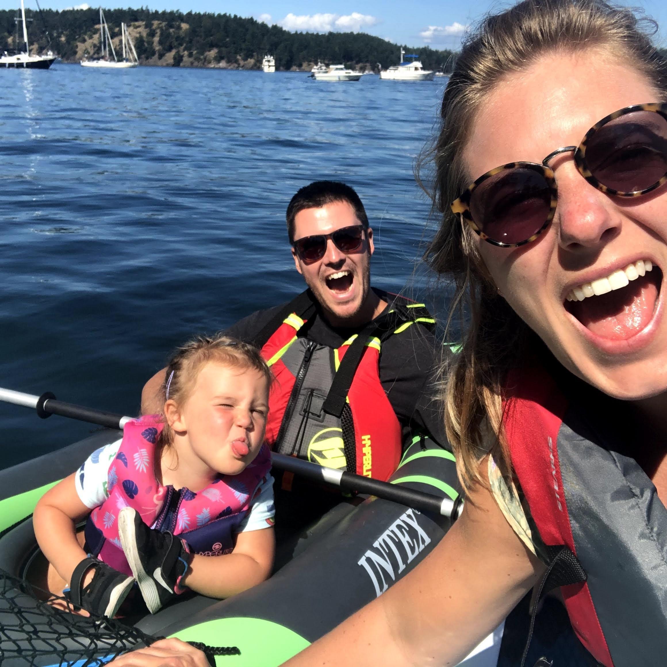 Mark, May, and Adeline "Toots" Johnston. Roche Harbor, WA. 2020.