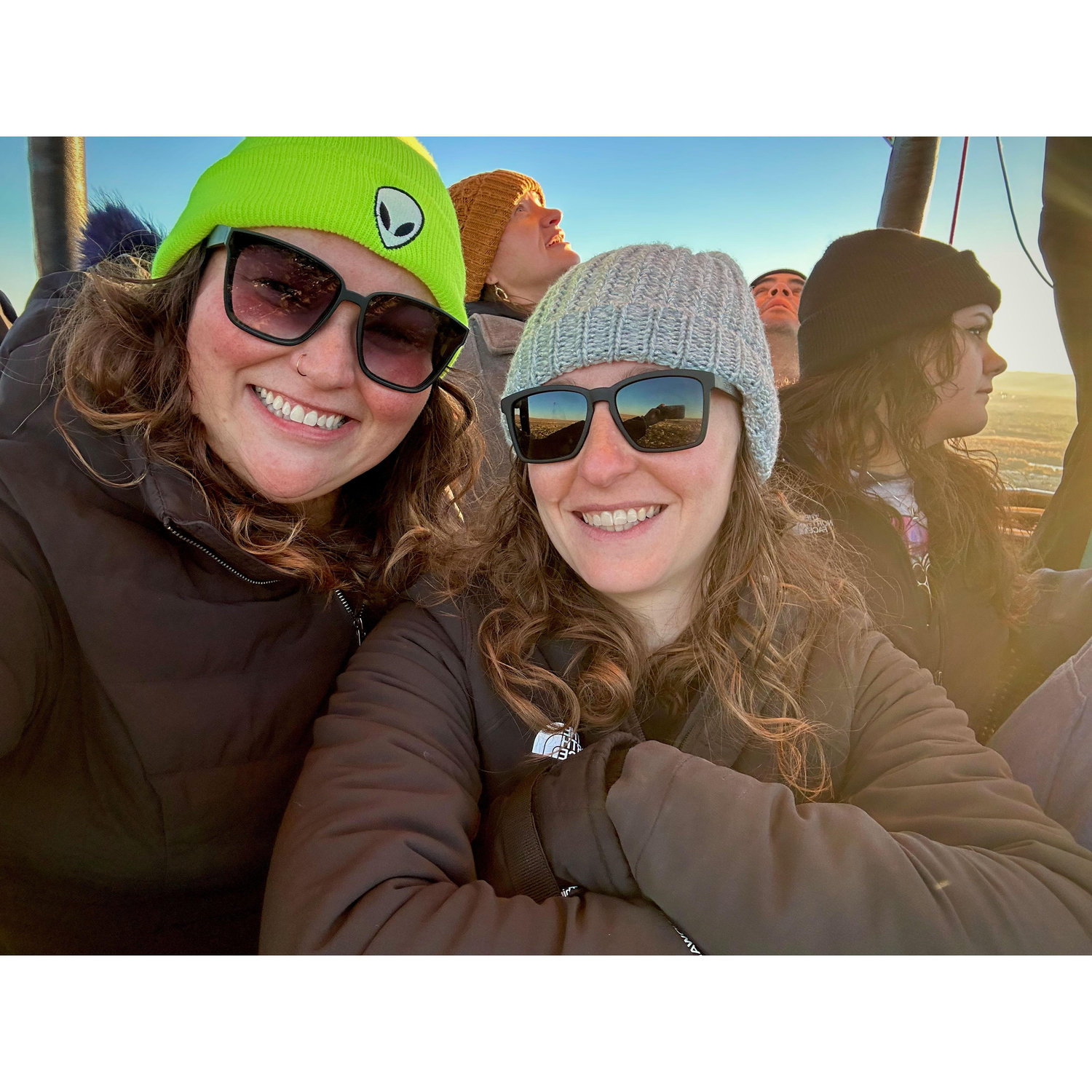 High in the sky on a hot air balloon
