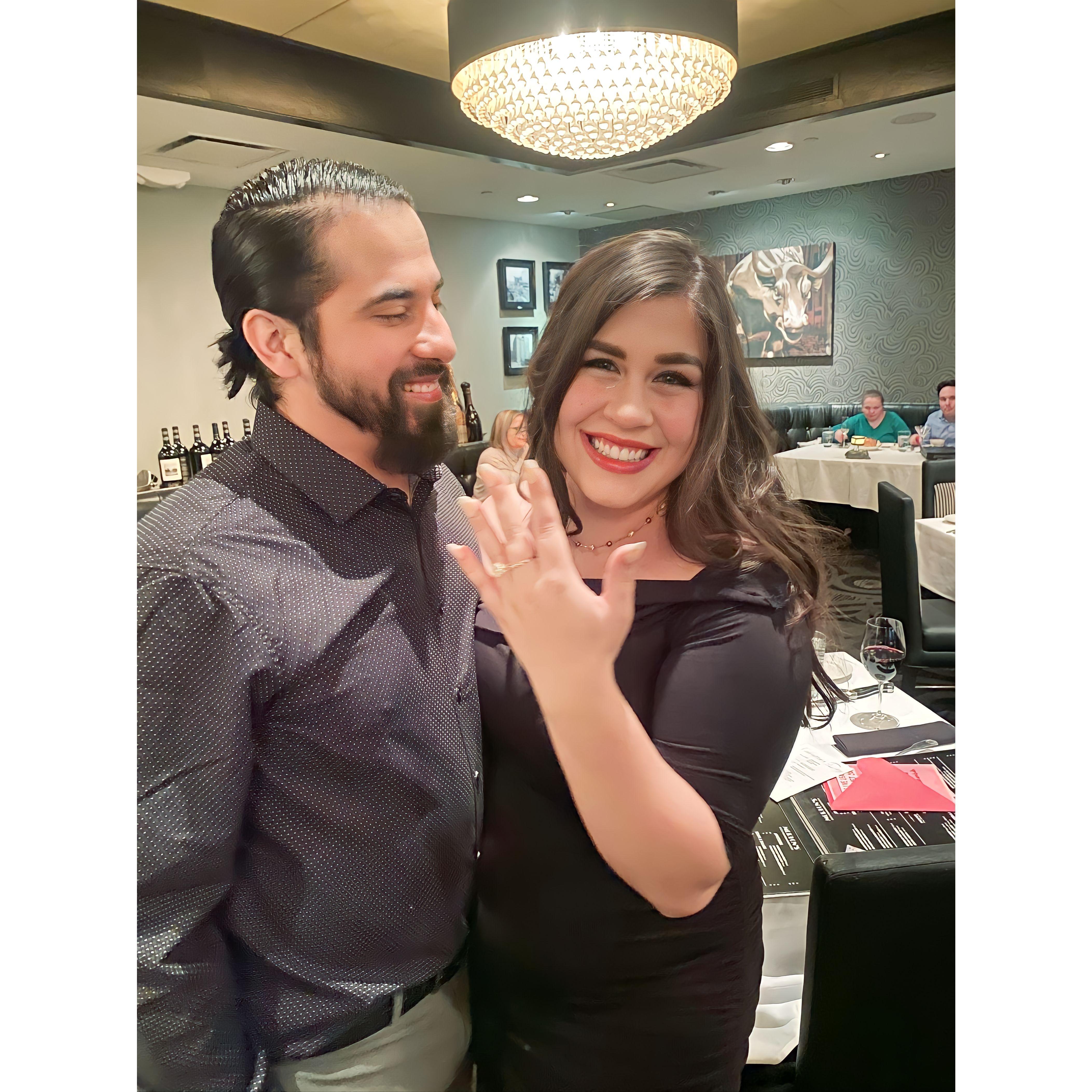 This photo was taken shortly after Marco proposed!