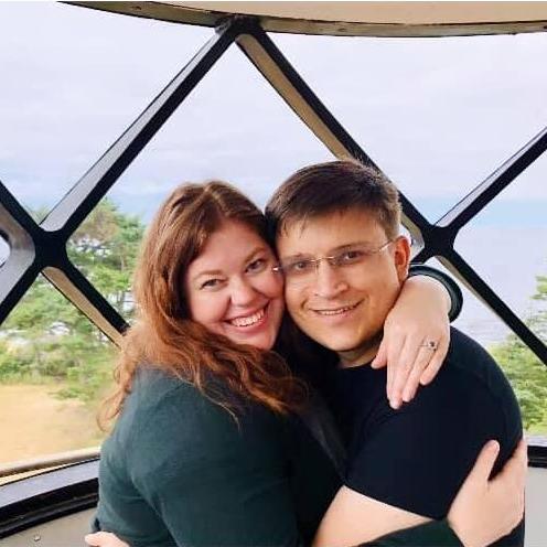 We're engaged! We got engaged at the top of the Admiralty Head Lighthouse on Whidby Island, July 8th 2021.
