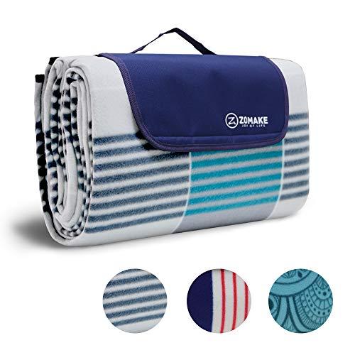 ZOMAKE Picnic Blanket Mat Waterproof Extra Large, Outdoor Blanket with Waterproof Backing for Family, Concerts, Beach, Park