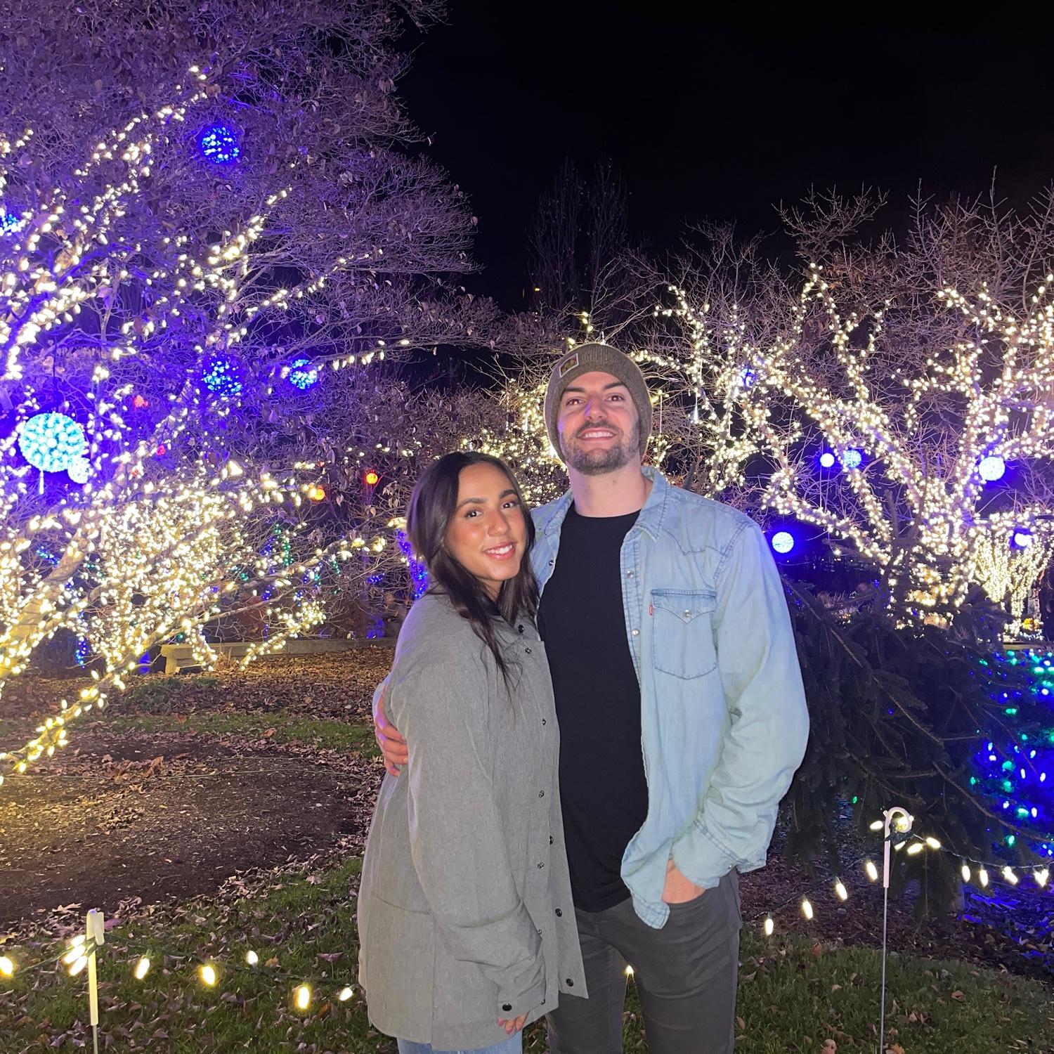 Christmas lights at Phipps Conservatory.. little did we know this would be our wedding venue!