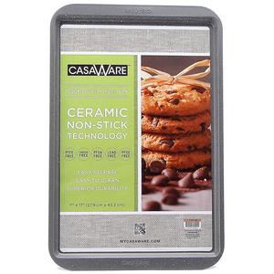 casaWare - CasaWare Ceramic Coated NonStick Cookie/Jelly Roll Pan 11"x17" (Silver Granite)