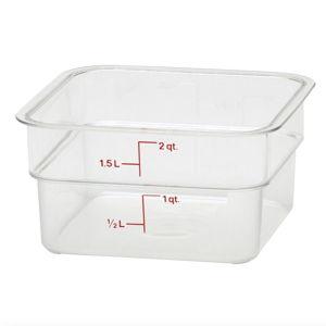 Cambro 2SFSCW135 Camwear® 2 qt. Clear Polycarbonate Food Storage Container