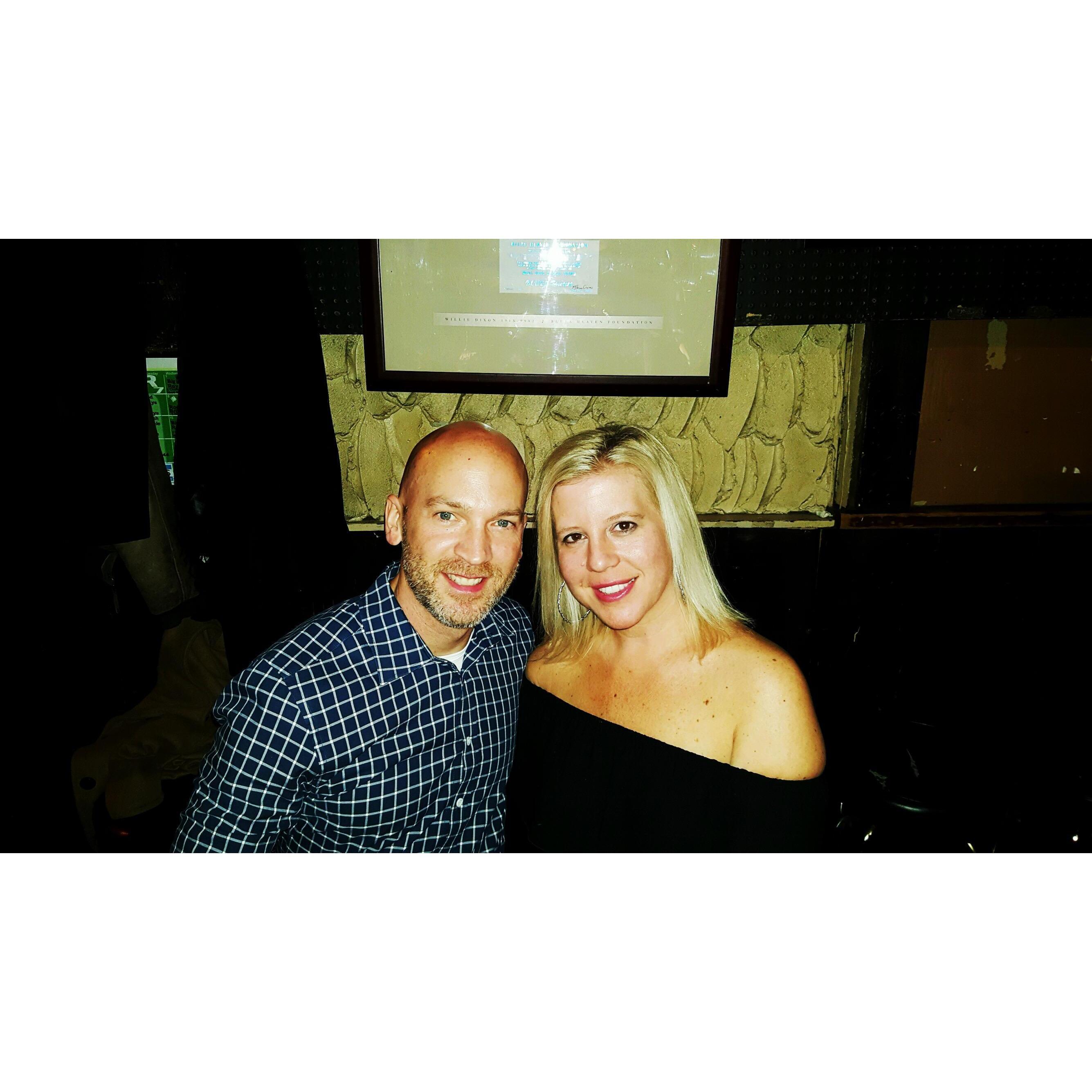 Live music is one of Gary and Jen's many shared passions. This is the night of their first live music date at B.L.U.E.S. Chicago.