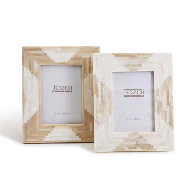 Aztec Natural and Antique Bone 5" x 7" Frame
