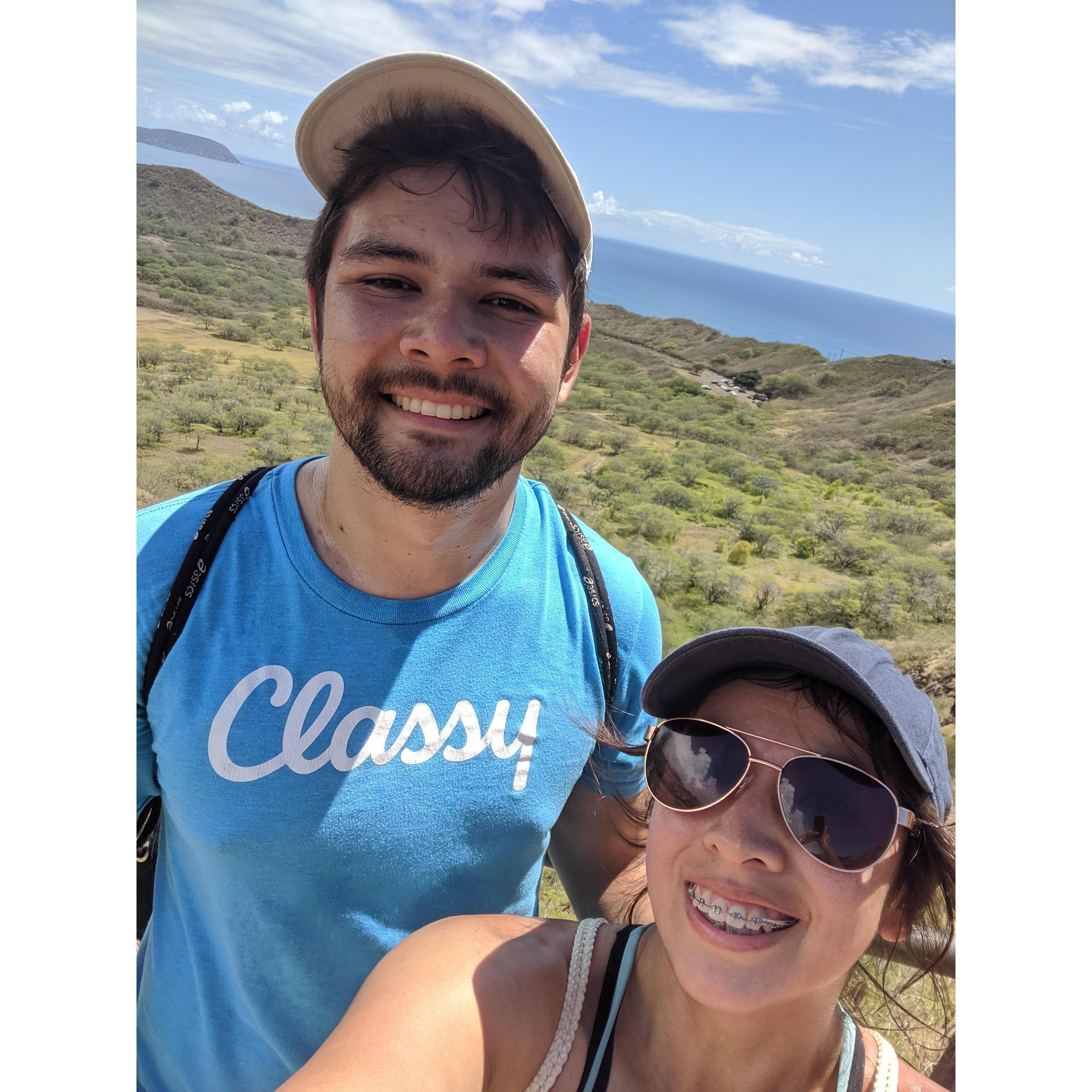 Hiking in Hawaii September 2019. Our first vacation together.