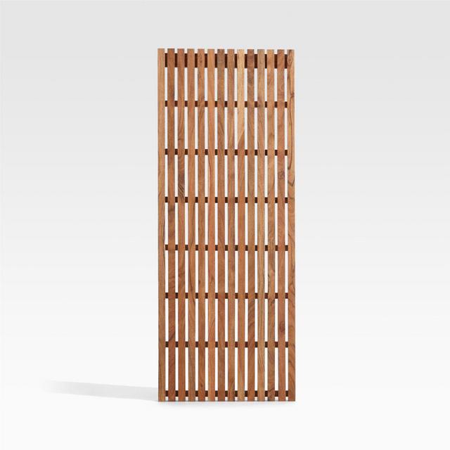 Batten Tall Acacia Wood Wall Planter Rack