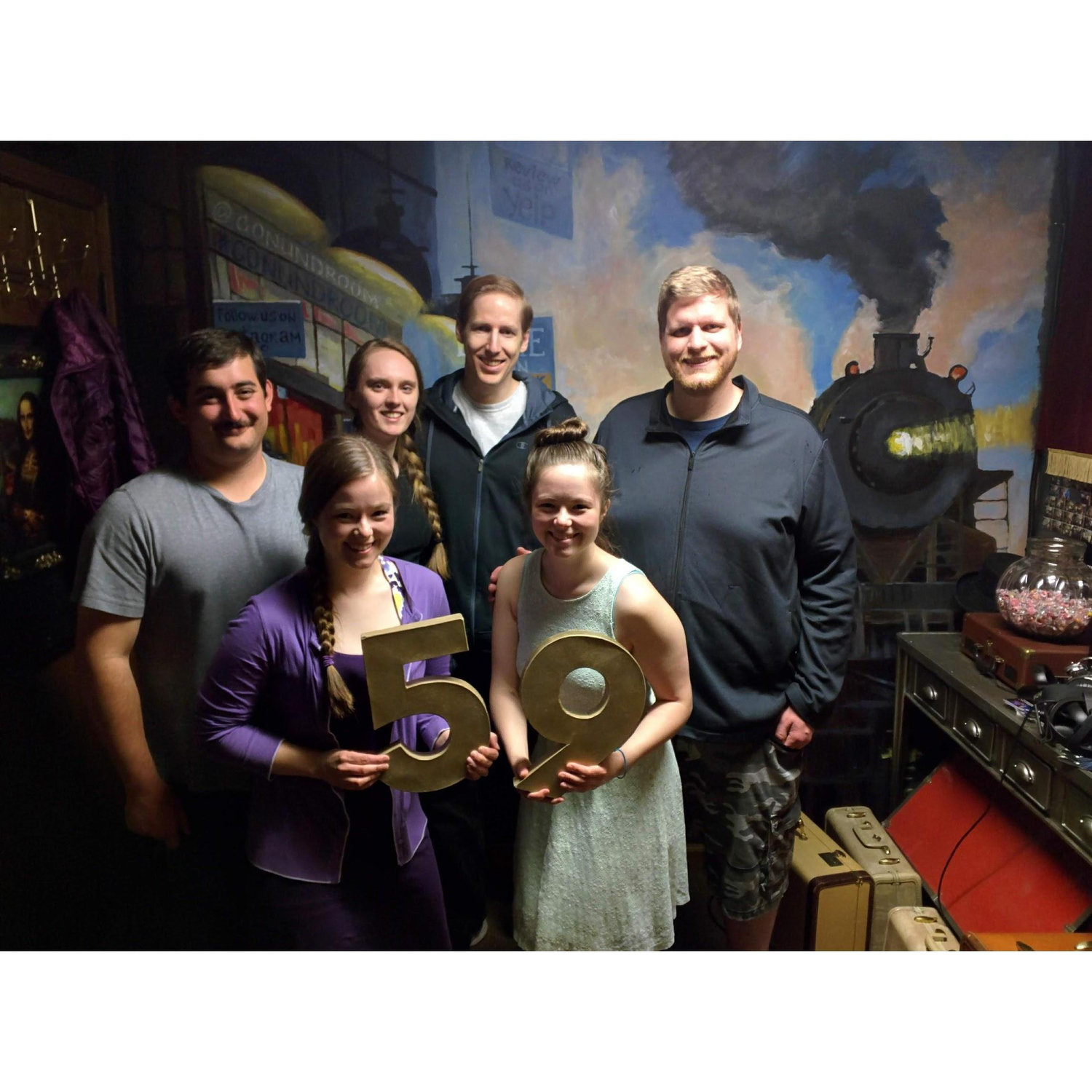 We just barely finished the escape room in May 2018