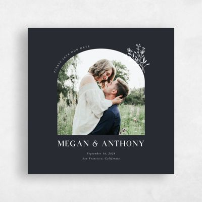 Black Fall Wedding Save the Date - Bellisi Square
