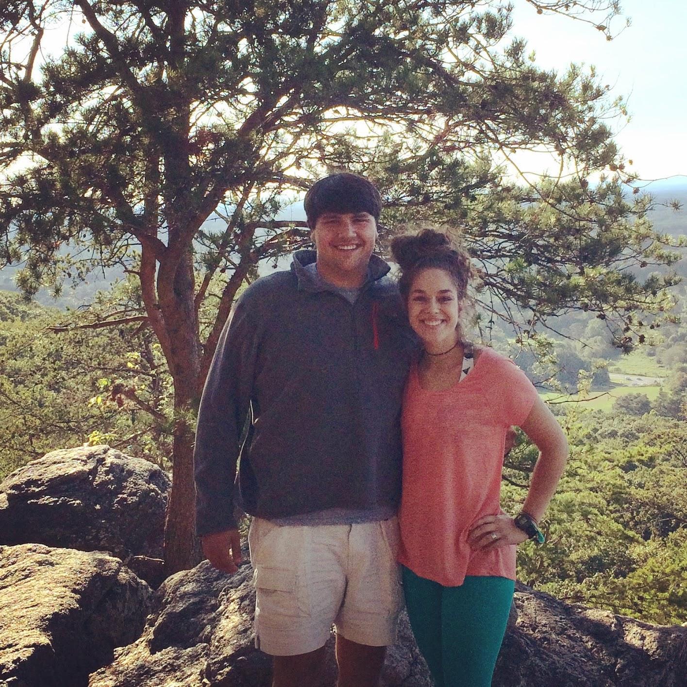 The first picture we ever took together; we hiked Sawnee Mountain the day Ivey was due to finally meet my parents!